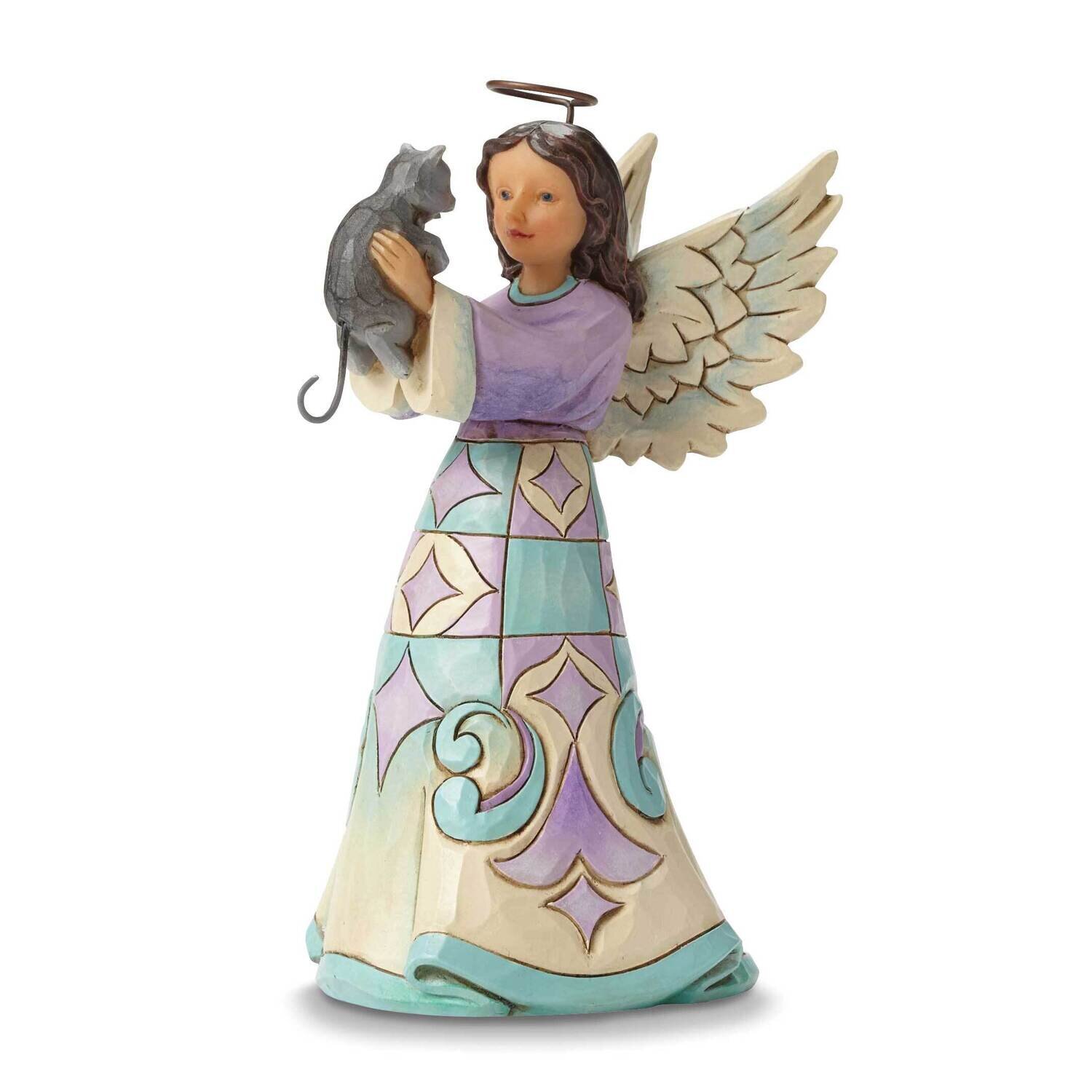 Heartwood Creek Angel with Cat Figurine GM19416