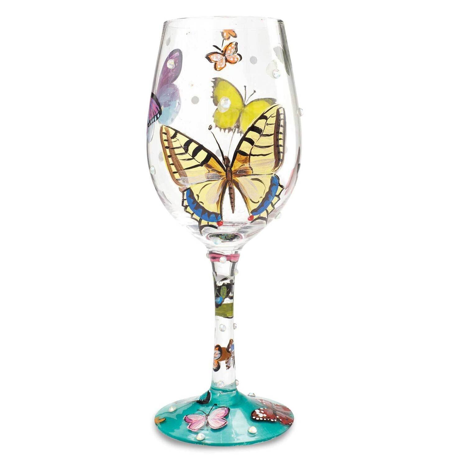 Lolita Butterfly Wishes Wine Glass GM19461