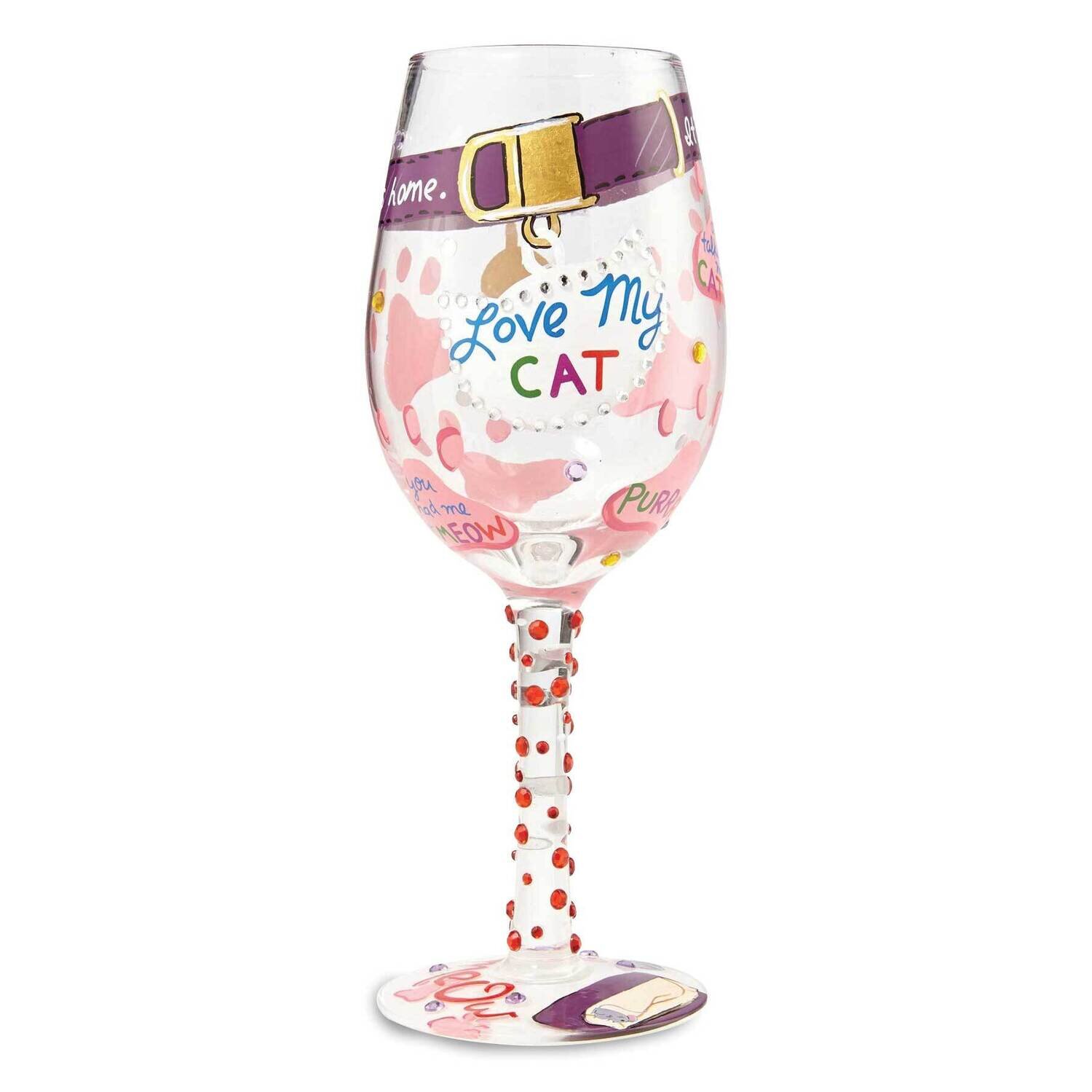 Lolita Love My Cat Wine Glass GM19623, MPN: GM19623, 45544941785
