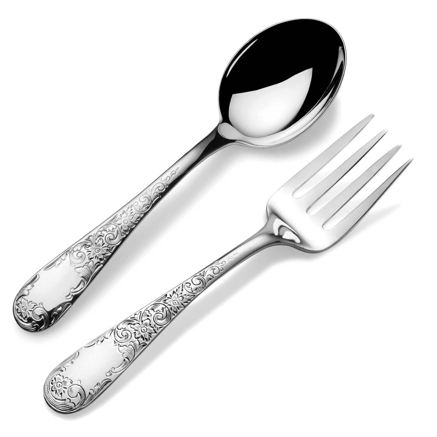 Kirk Stieff Old Maryland Engraved 2-Piece Baby Flatware Set Sterling Silver GM19844