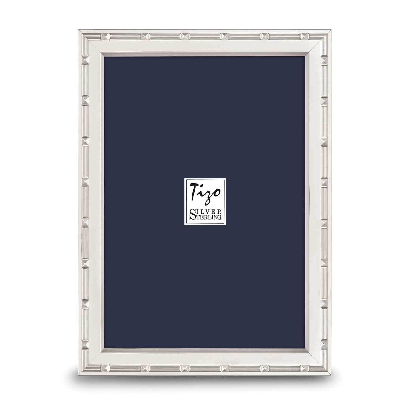 Geometric Border 4X6 Photo Picture Frame Sterling Silver GM19911, MPN: GM19911,