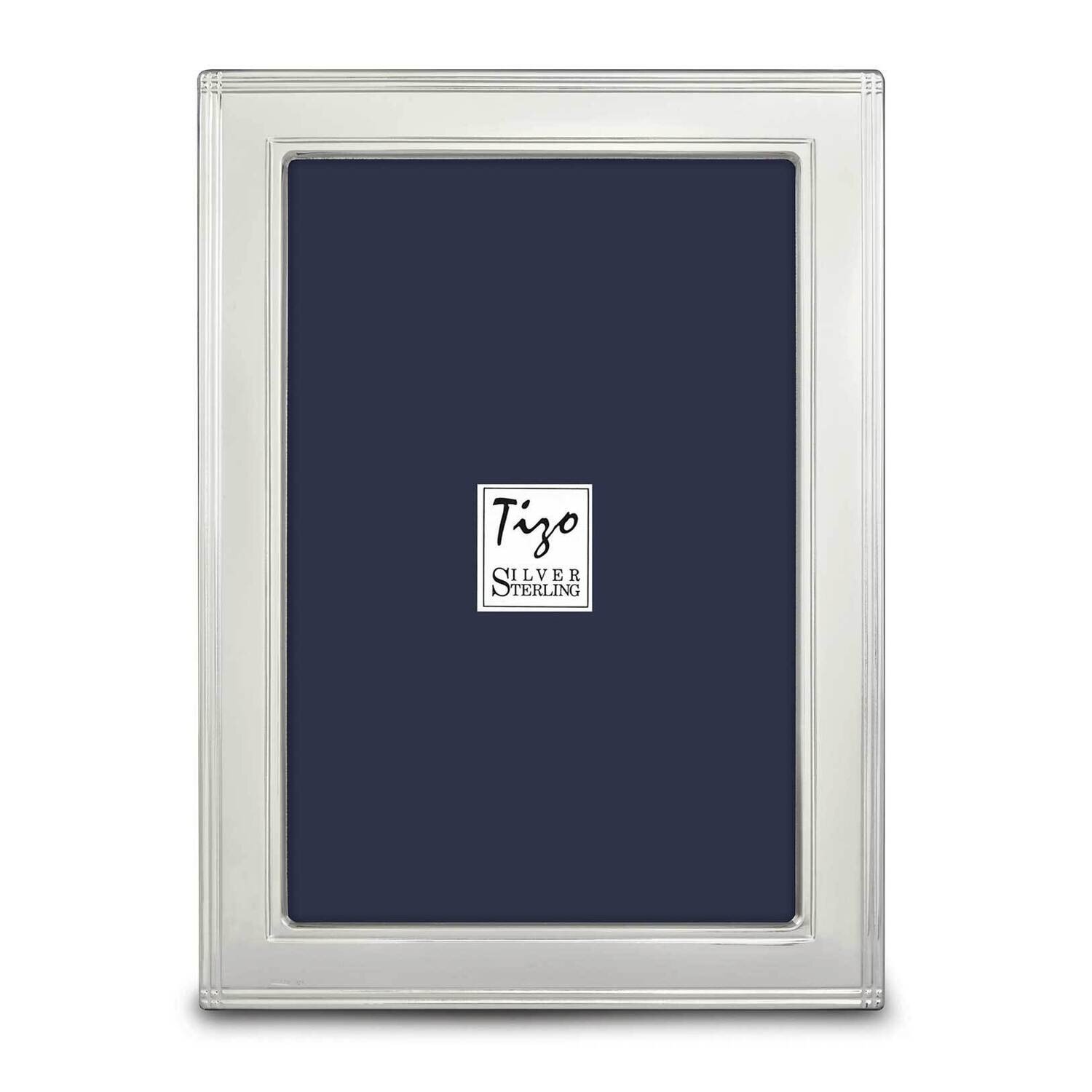 Lined Edge 5X7 Photo Picture Frame Sterling Silver GM19940, MPN: GM19940,