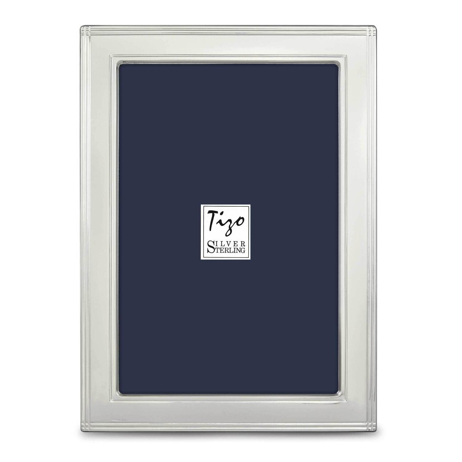 Lined Edge 8X10 Photo Picture Frame Sterling Silver GM19941