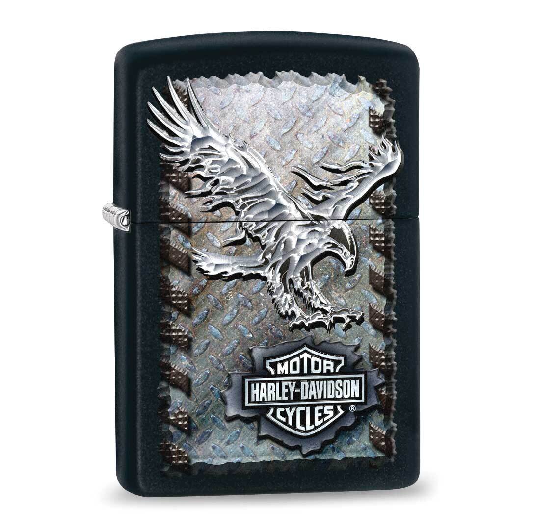 Zippo Harley Davidson Black Matte Iron Eagle Lighter GM20691