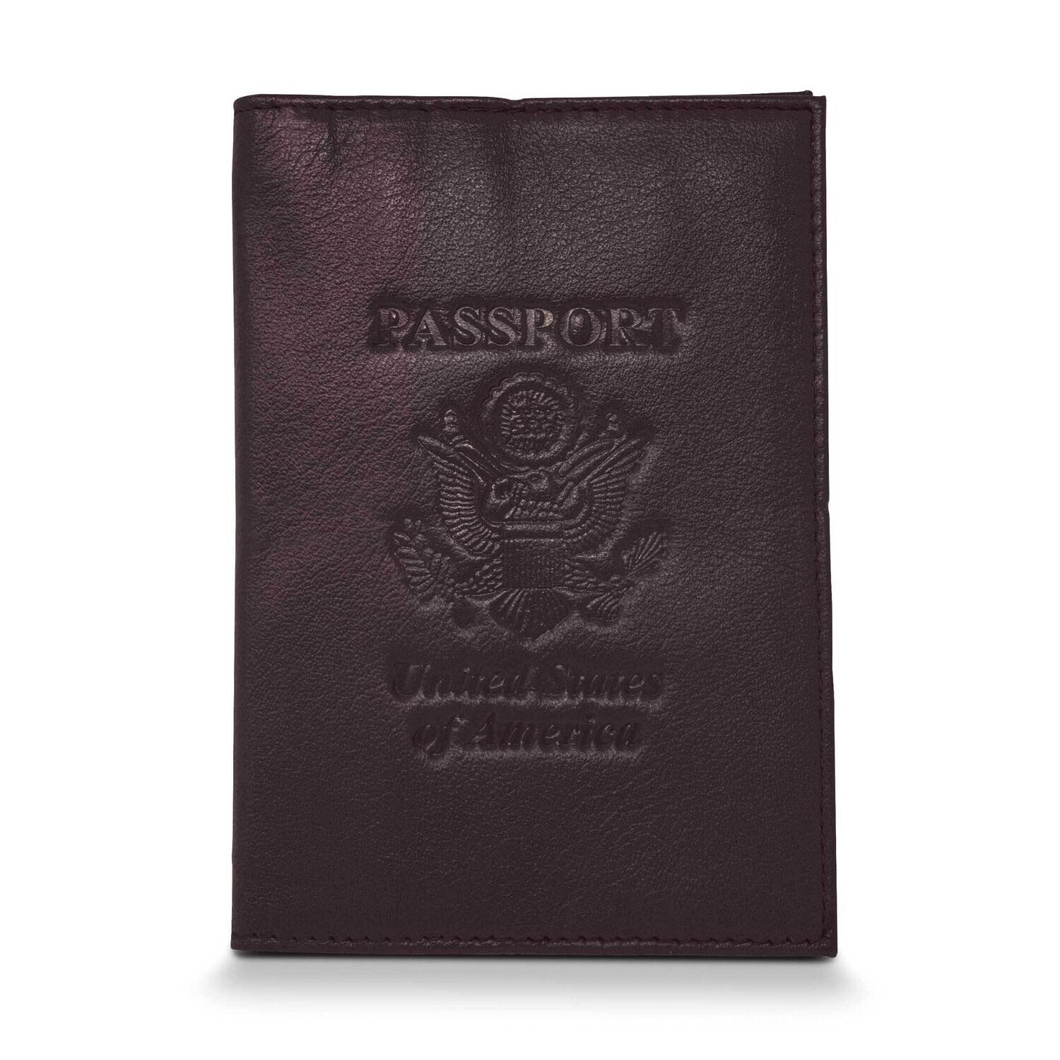 Brown Genuine Cowhide Leather Rfid Blocking Passport Wallet GM22563, MPN: GM22563, 788089148683