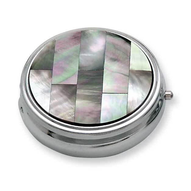 Black Mother Of Pearl Pill Box GM2935