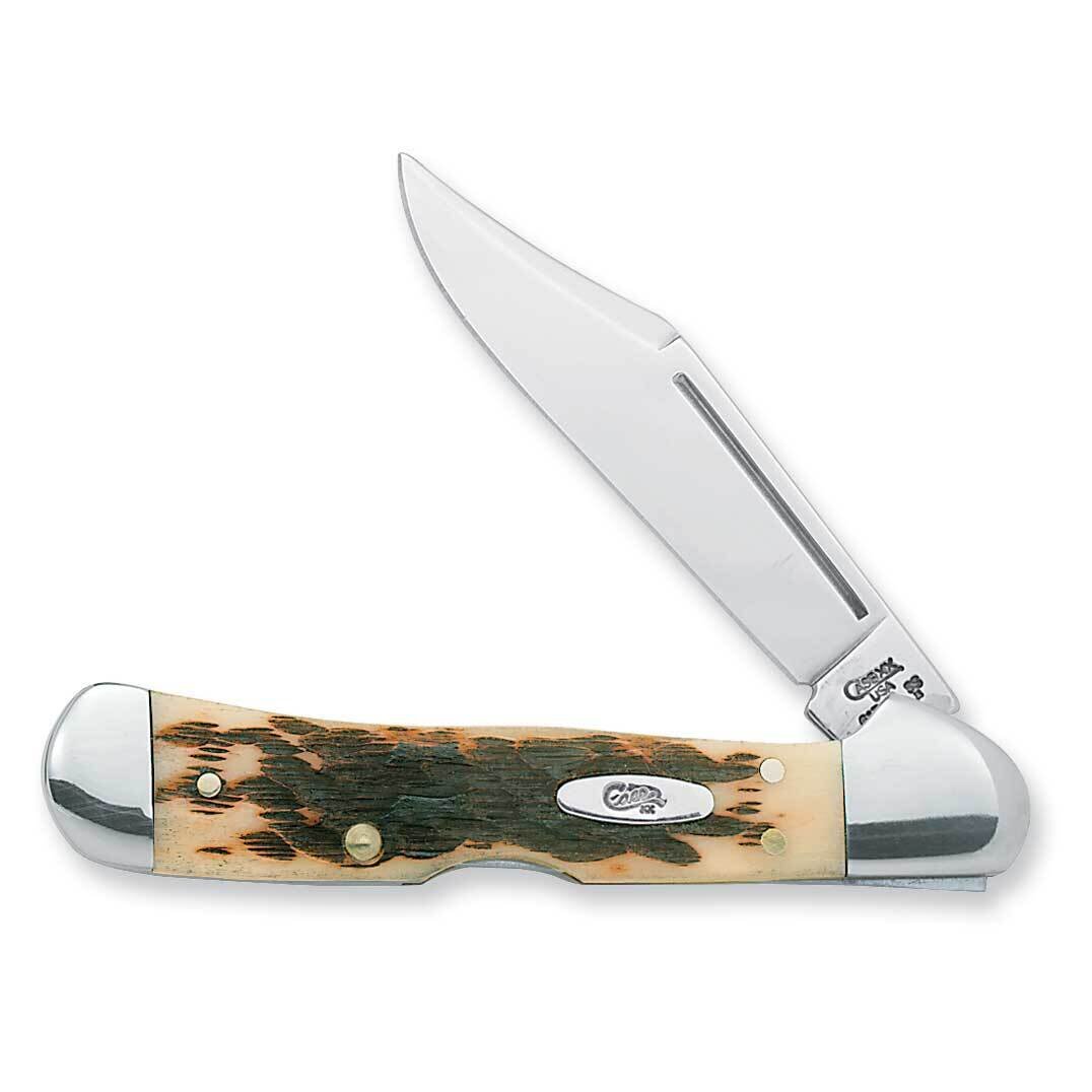 Case Amber Bone Mini Copperlock Pocket Knife GM537