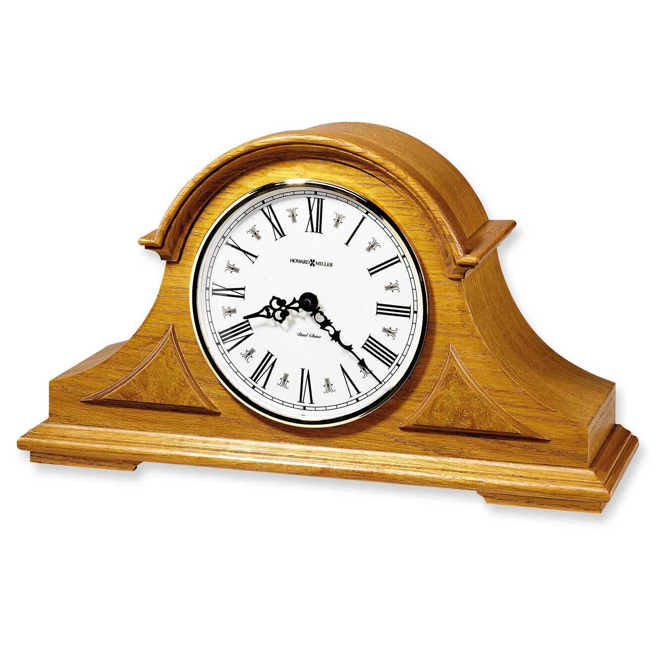 Burton Oak Finish Quartz Mantel Clock GM7424