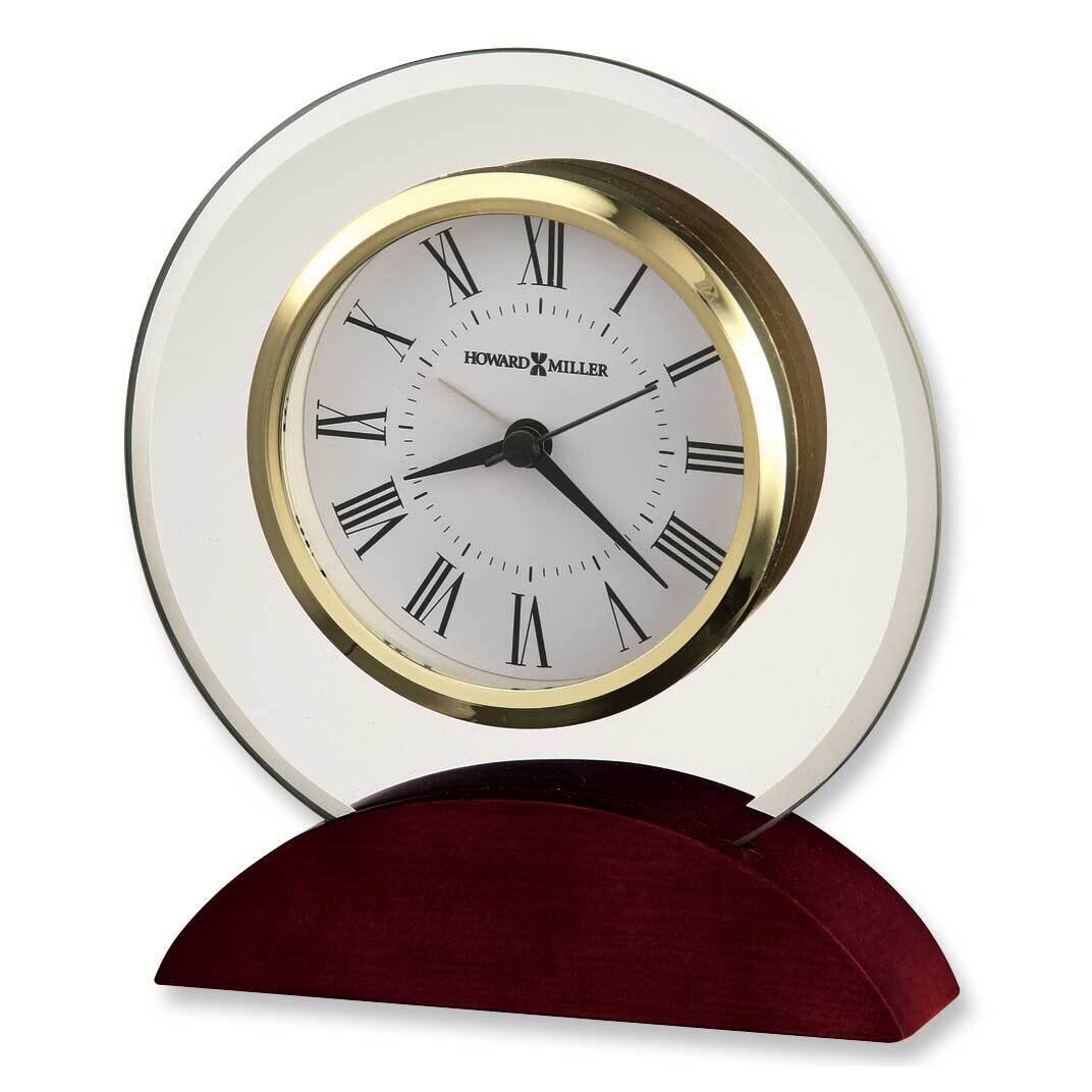 Dana Glass Rosewood Finish Quartz Alarm Clock GM7430