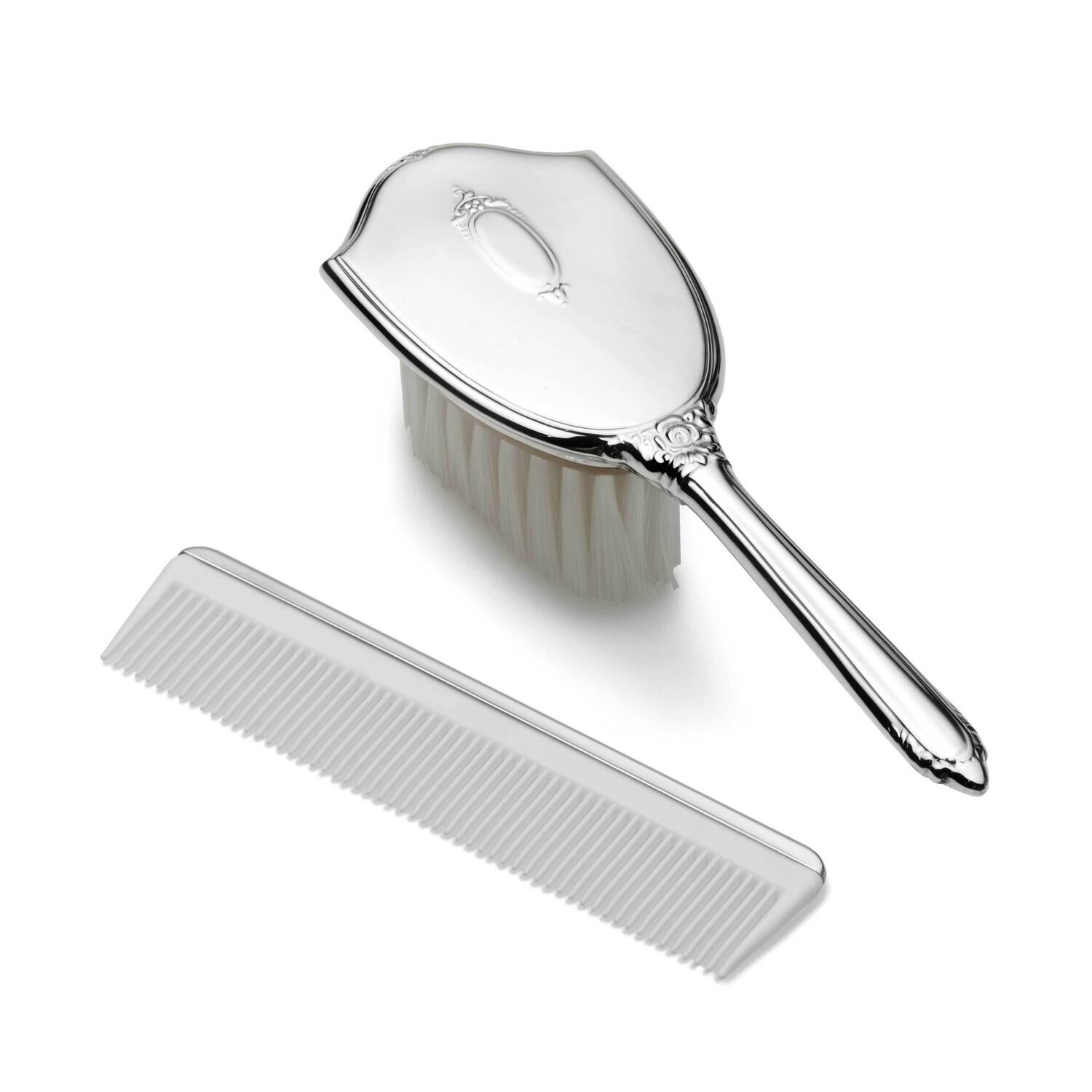 Gift Boxed Shield Girls Comb and Brush Set Pewter GP8914, MPN: GP8914, 781642003542