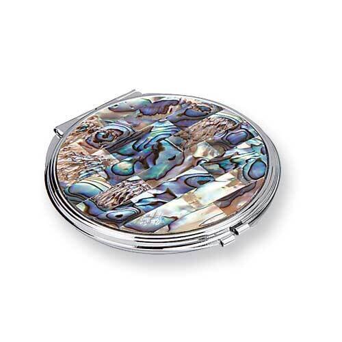 Abalone Mother Of Pearl Round Compact Mirror GP8994