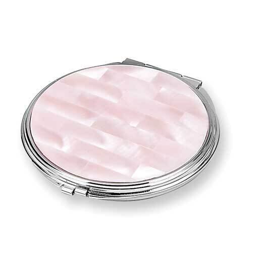 Pink Mother Of Pearl Round Compact Mirror GP8996