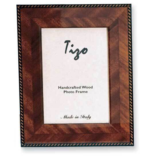 Brown Marquetry 7.5X9.5 Photo Picture Frame GP9024