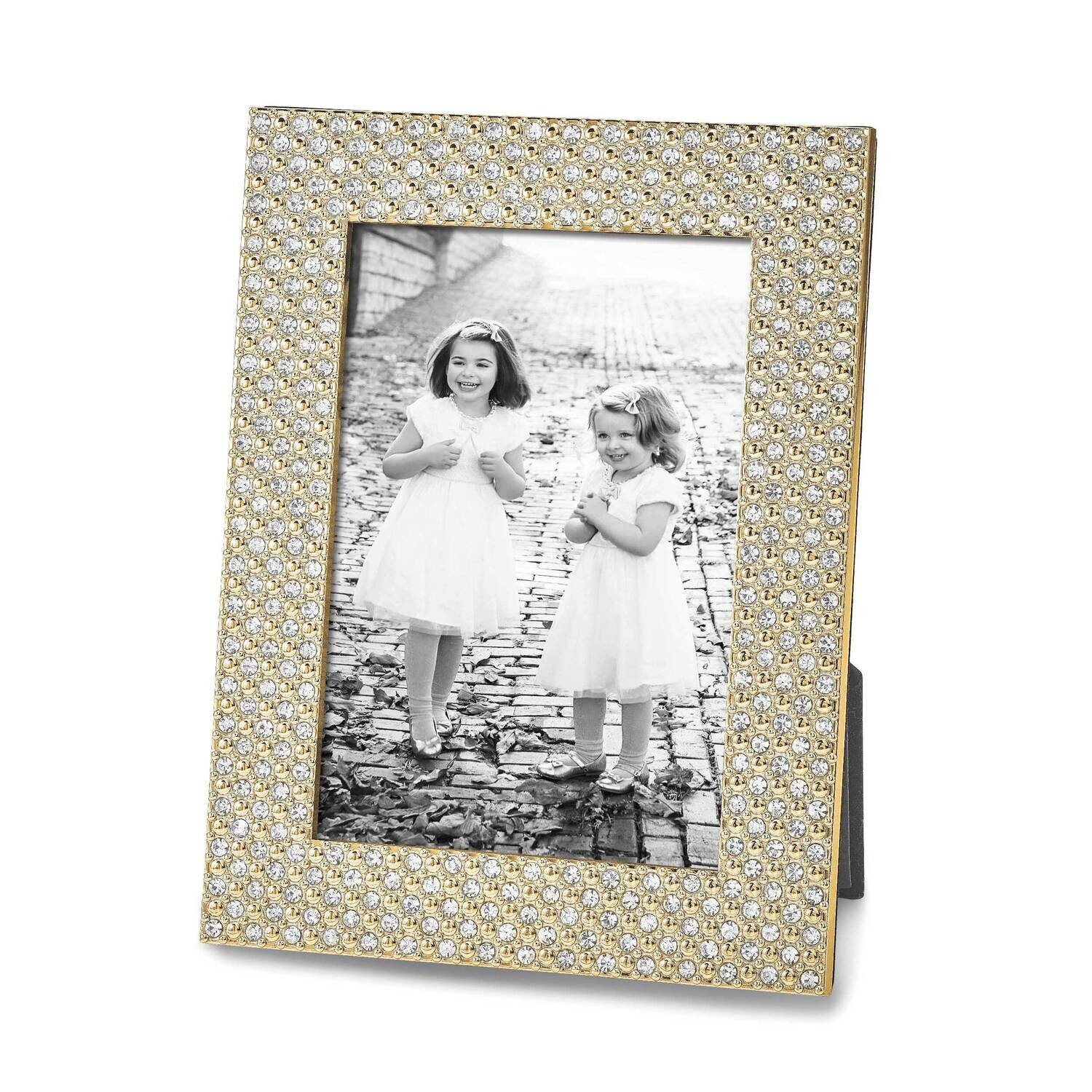 Crystal Embellished 4X6 Photo Picture Frame Brass-plated JCG114