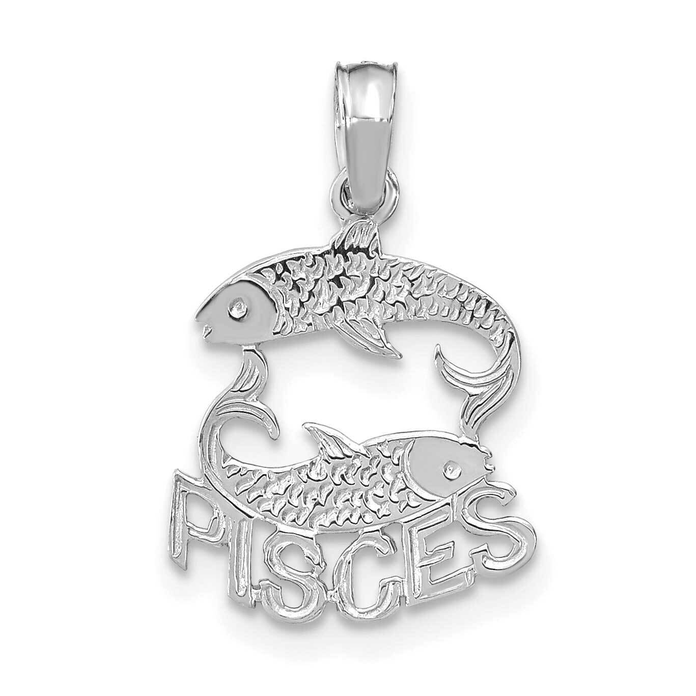 Pisces Charm 14k White Gold K8945W, MPN: K8945W, 196904076231