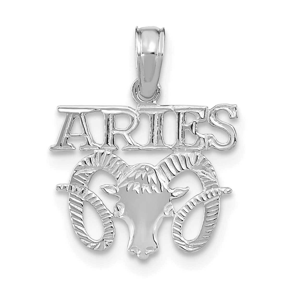 Aries Charm 14k White Gold K8946W