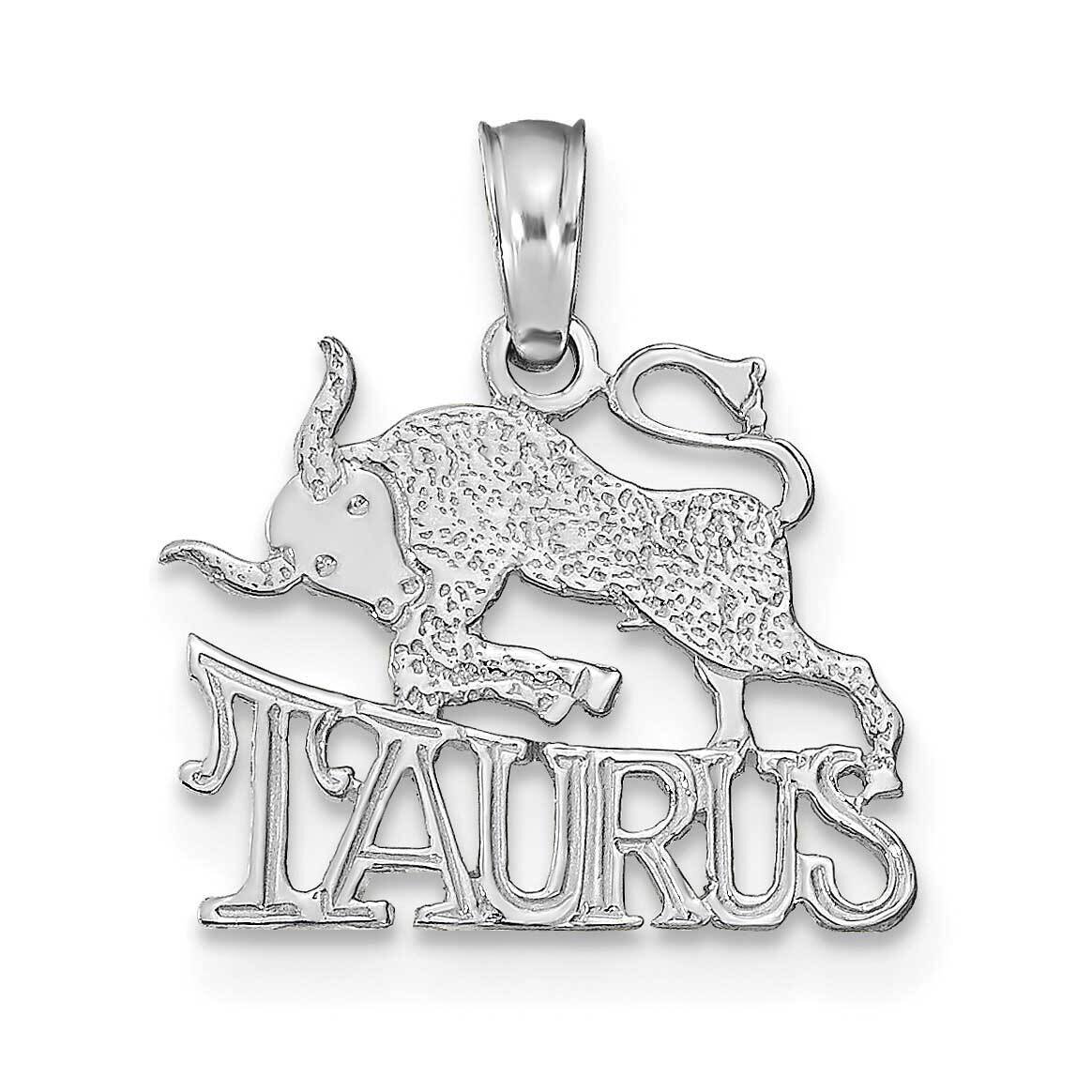 Taurus Charm 14k White Gold K8947W