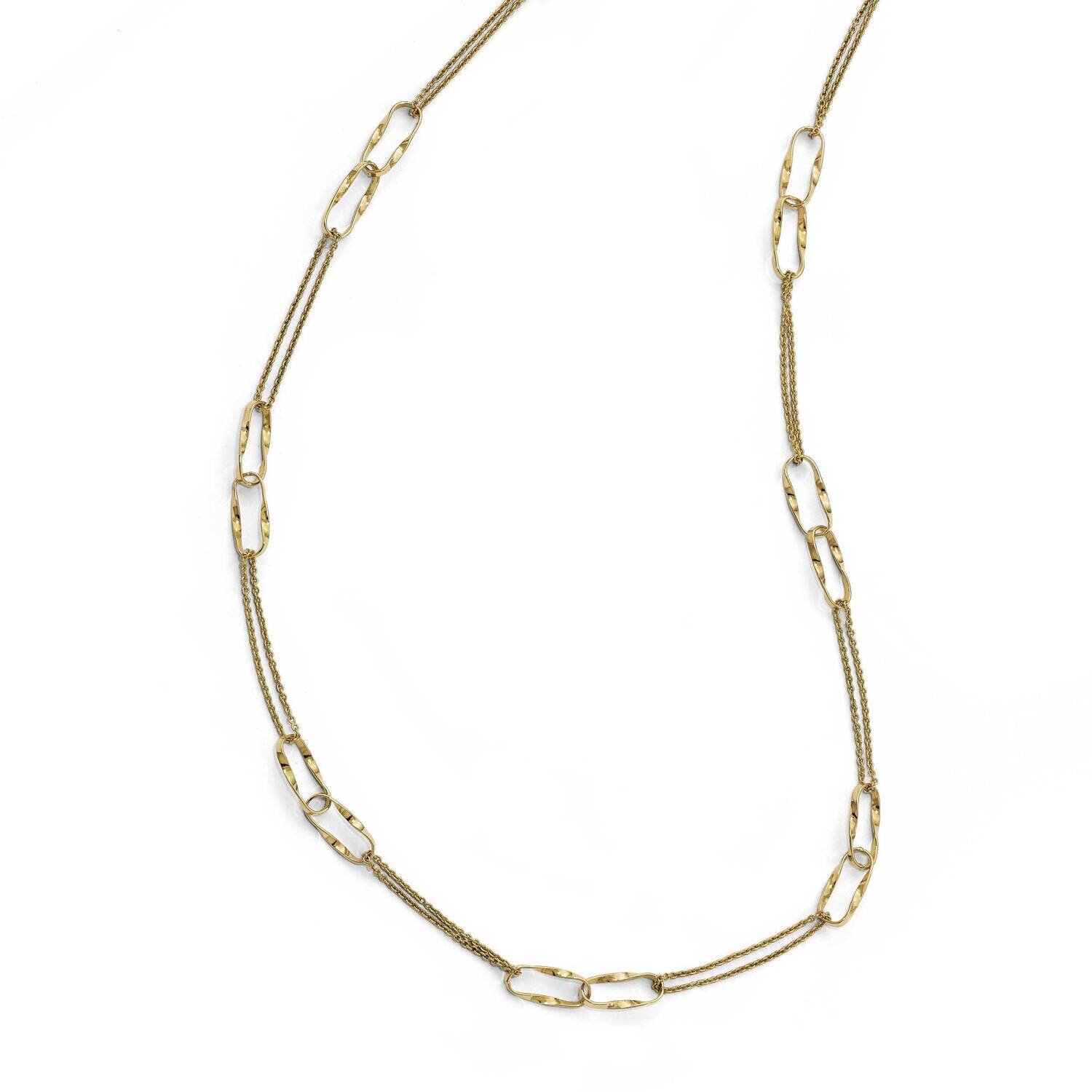 Fancy Link Necklace 14k Gold Polished HB-LF812-30