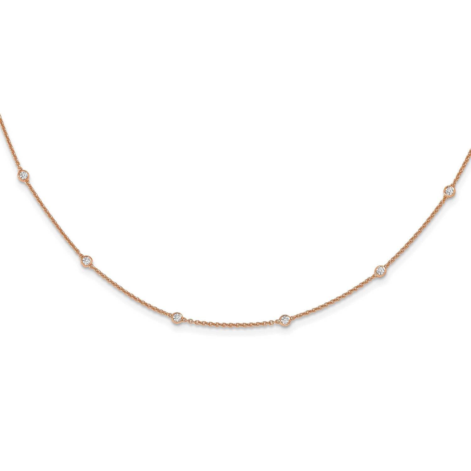 Vs/Si, D E F, Station Necklace 14k Gold Lab Grown Diamond PM1007-042-RLD-18, MPN: PM1007-042-RLD-18…