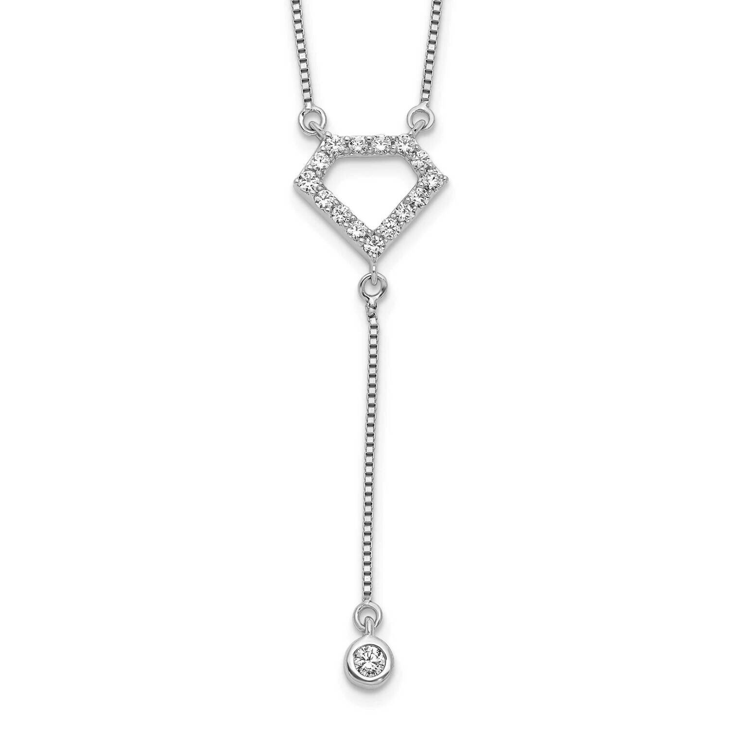 Si1/Si2, G H I, Fancy Stone Dangle Necklace 14k White Gold Lab Grown Diamond PM3741-025-WLG, MPN: P…