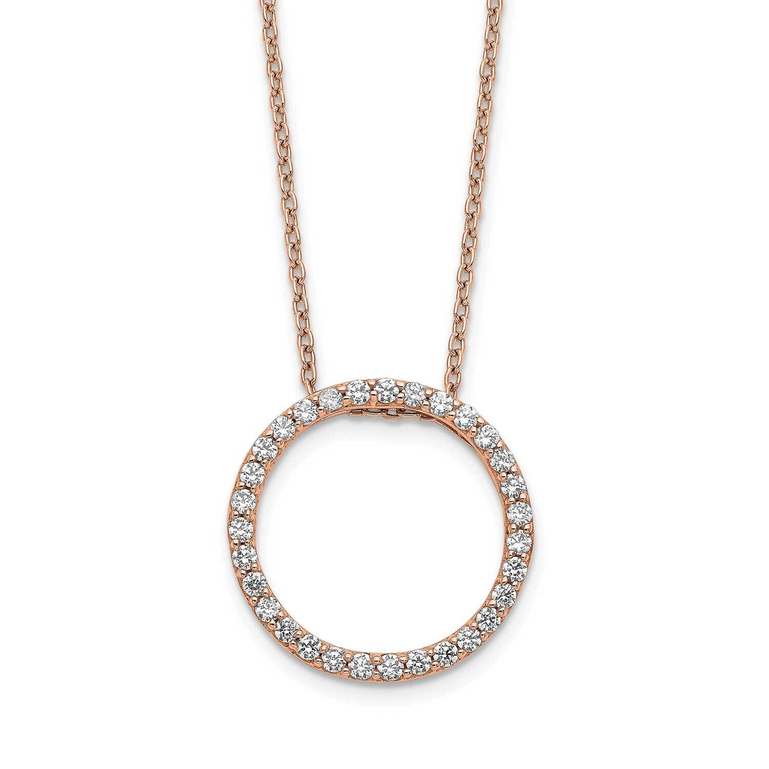 Si1/Si2, G H I, Circle Necklace 14k Gold Lab Grown Diamond PM3781-050-RLG, MPN: PM3781-050-RLG, 883…