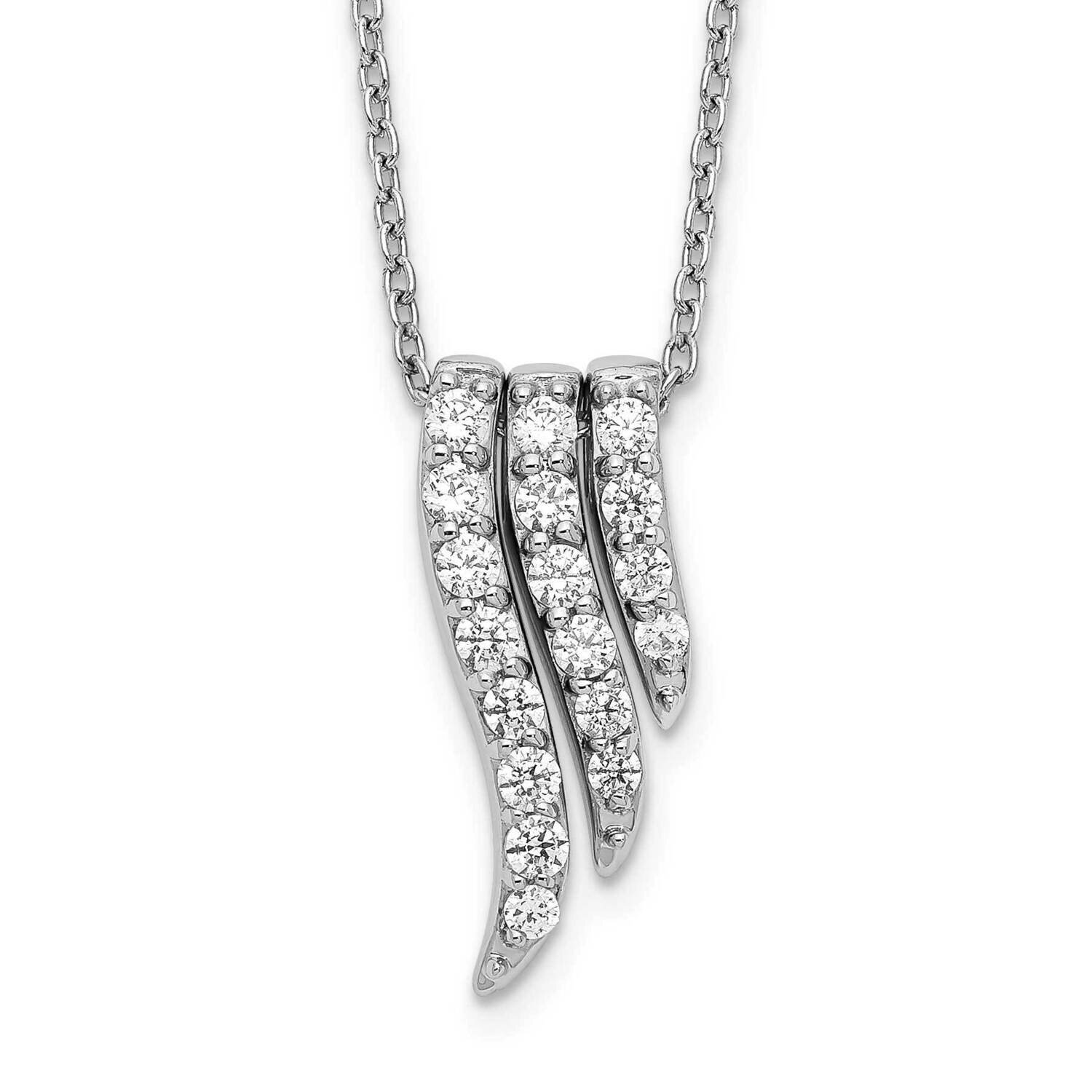 Si1/Si2, G H I, Necklace 14k White Gold Lab Grown Diamond PM3804-055-WLG