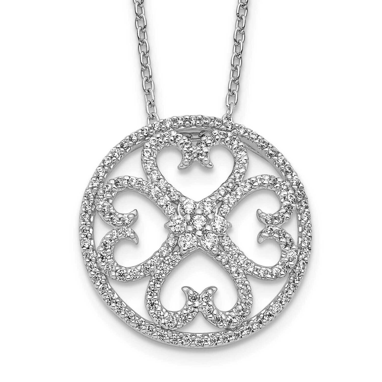 Diamond Vintage Hearts Pendant Necklace 14k White Gold PM4364-050-WA, MPN: PM4364-050-WA, 883957298…