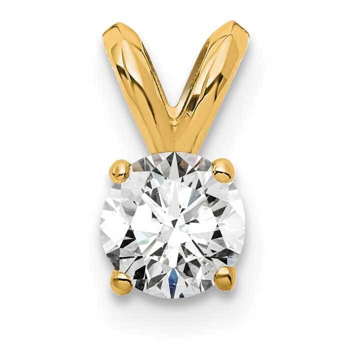 1/4Ct. Round Lab Grown Diamond Si1/Si2, G H I, Solitaire Pendant 14k Gold PM4396-025-LG, MPN: PM439…