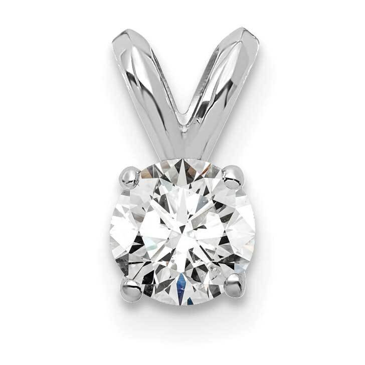 1/4Ct. Round Lab Grown Diamond Si1/Si2, G H I, Solitaire Pendant 14k White Gold PM4396-025-WLG, MPN…