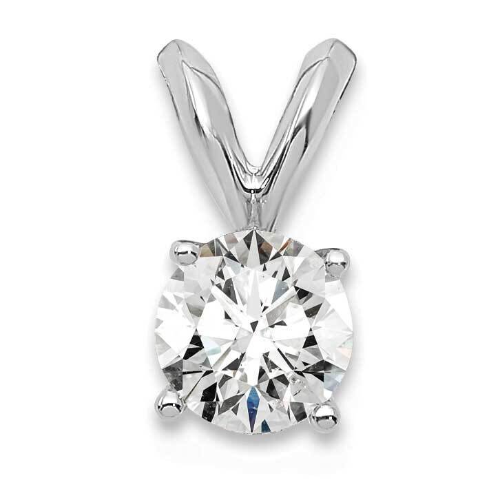 1/3Ct. Round Certified Lab Grown Diamond Vs/Si, D E F, Solitaire Pendant 14k White Gold PM4396-033C-WLD