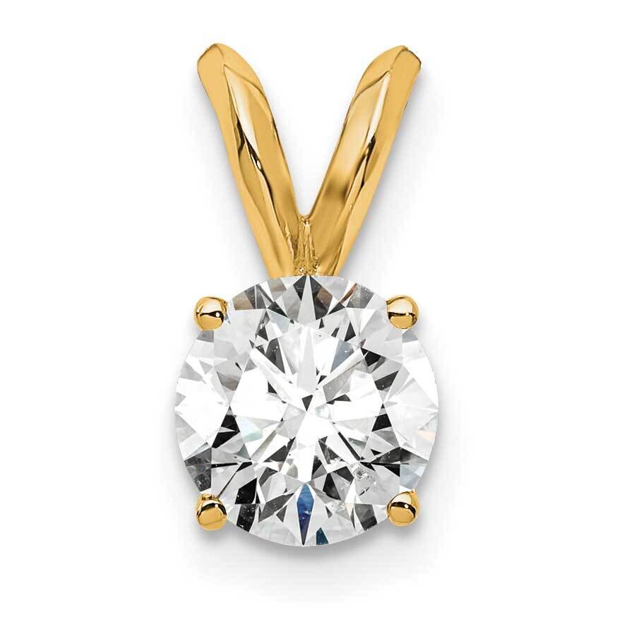 1/2Ct. Round Lab Grown Diamond Si1/Si2, G H I, Solitaire Pendant 14k Gold PM4396-050-LG, MPN: PM439…