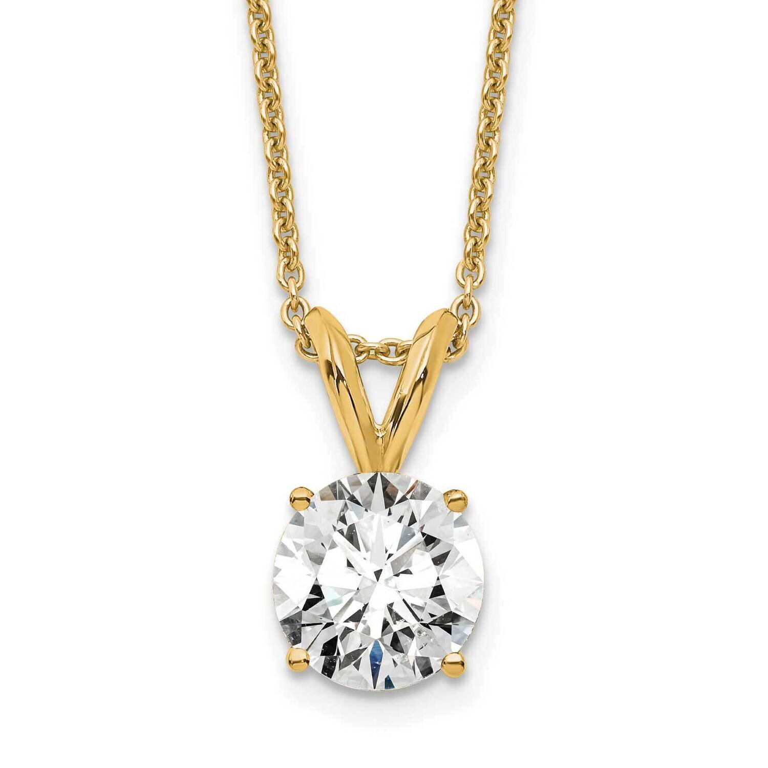 3/4Ct. Round Certified Lab Grown Diamond Si1/Si2, G H I, Solitaire Pe 14k Gold PM4396-075C-LG-18, M…