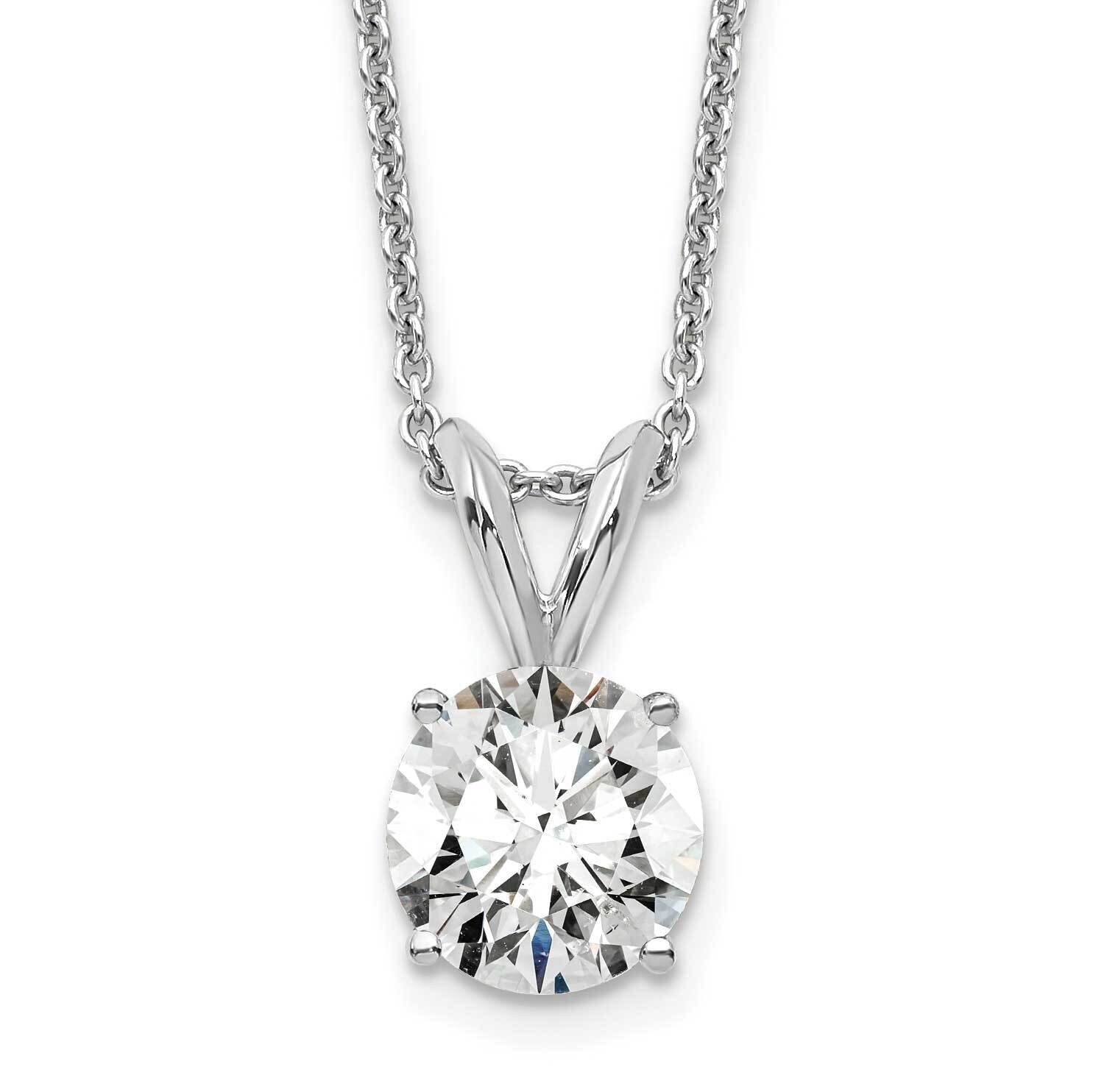 3/4Ct. Round Lab Grown Diamond Si1/Si2, J, Solitaire Necklace 14k White Gold PM4396-075-WLJ-18, MPN…