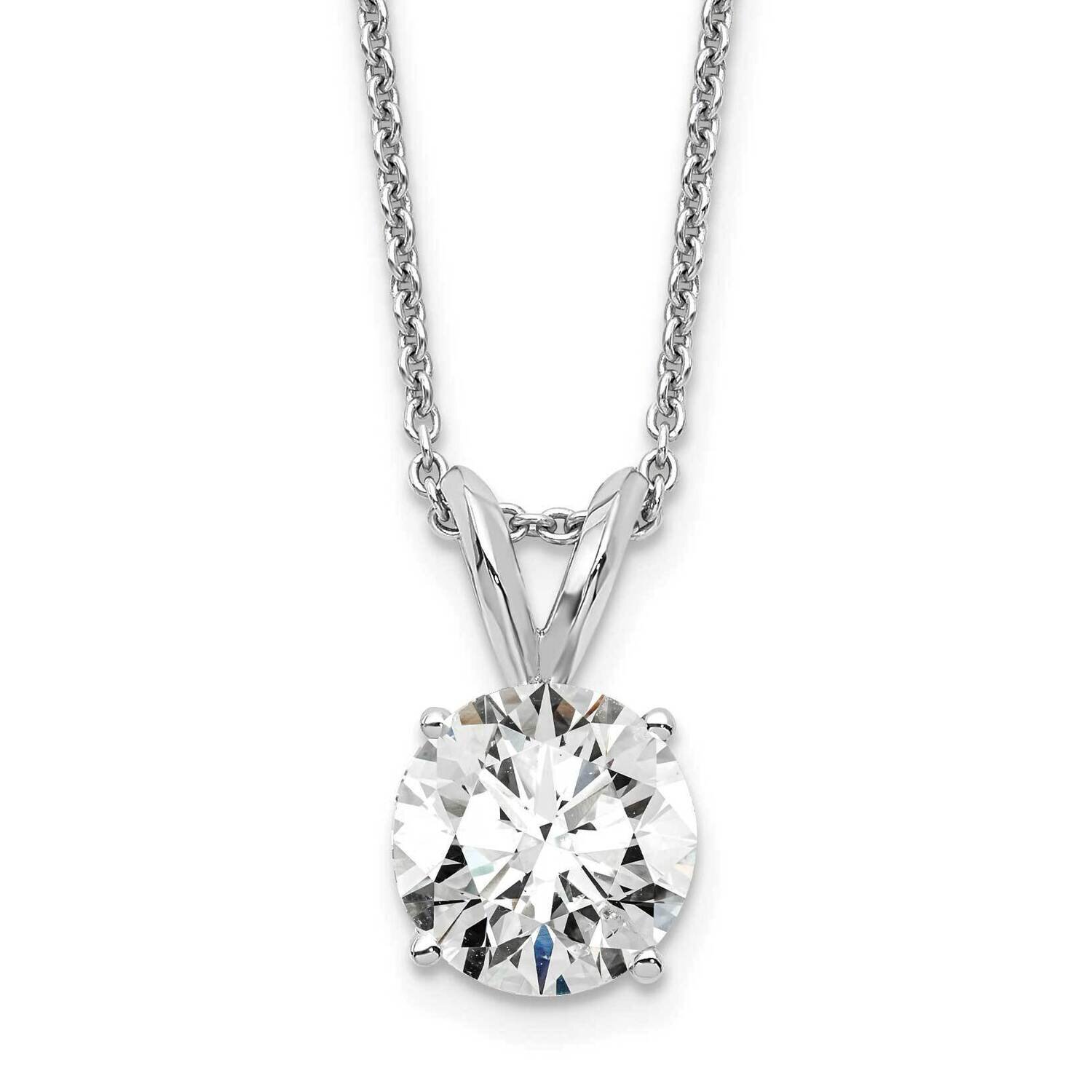 1.00Ct. Certified Vs/Si, D E F, Lab Grown Diamond Solitaire Pendant Neck 14k White Gold PM4396-100C…