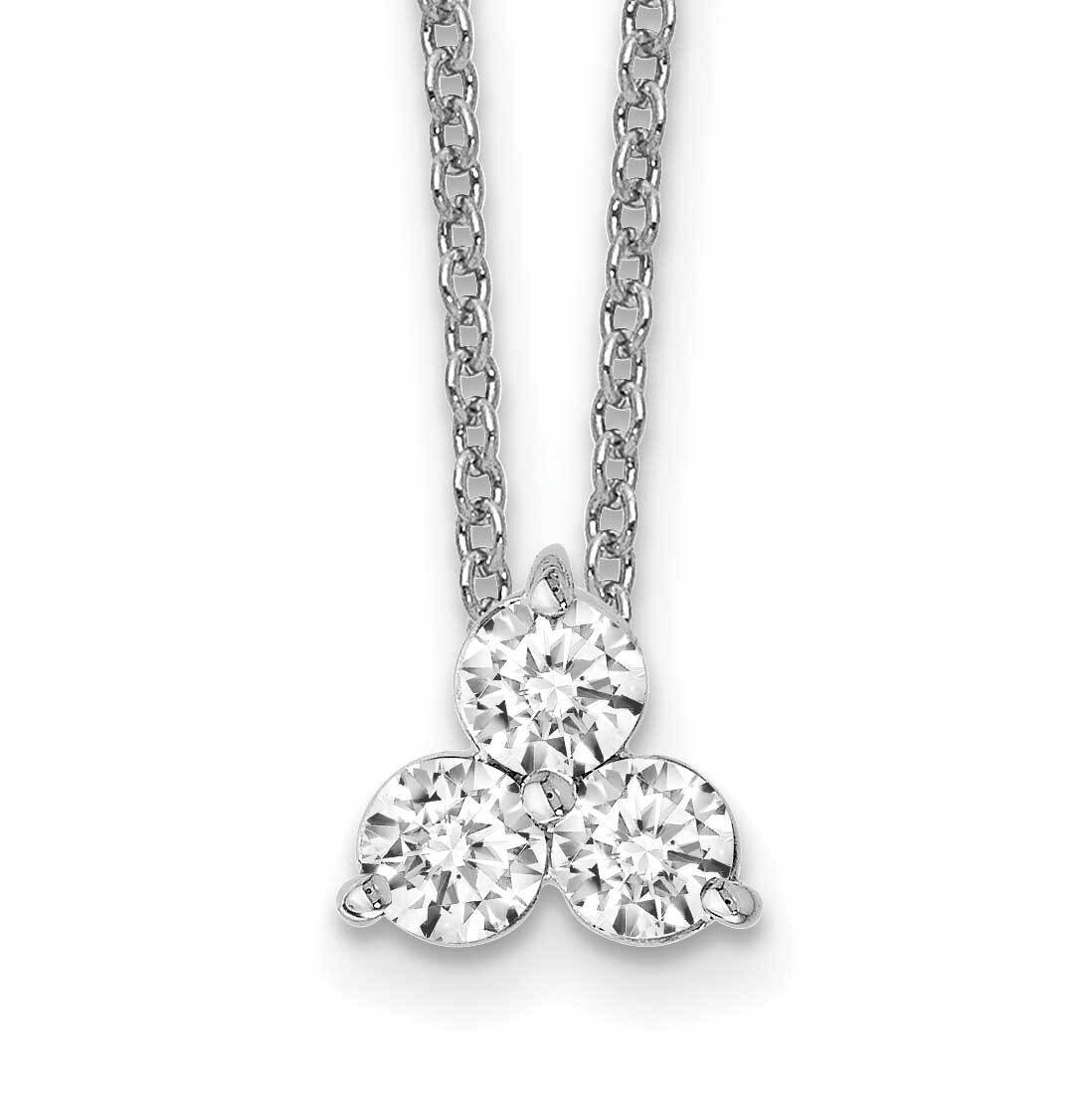 Vs/Si, D E F, Slide Pendant Necklace 14k White Gold Lab Grown Diamond PM4677-025-WLD