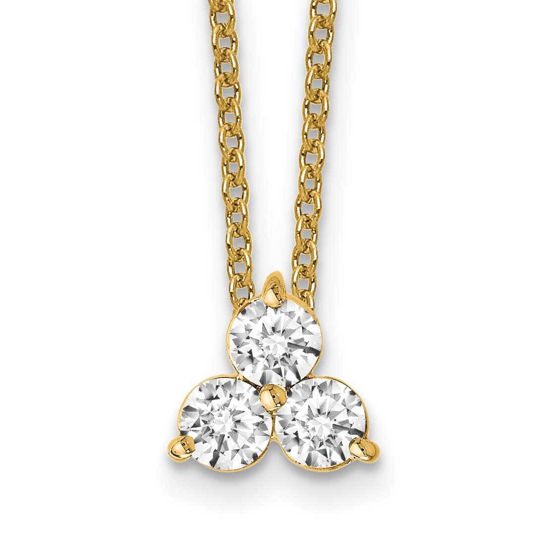 Vs/Si, D E F, Slide Pendant Necklace 14k Gold Lab Grown Diamond PM4677-038-YLD, MPN: PM4677-038-YLD…