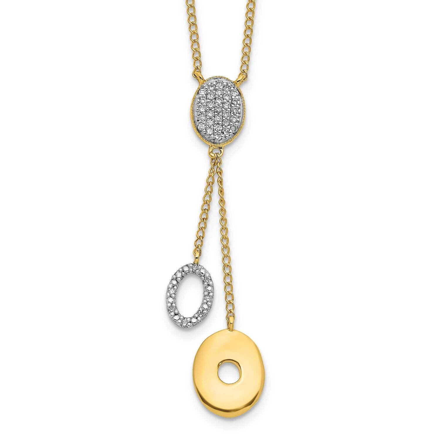 Diamond Circles 18 Inch Dangle Necklace 14k Gold PM4704-010-YA, MPN: PM4704-010-YA, 883957510583