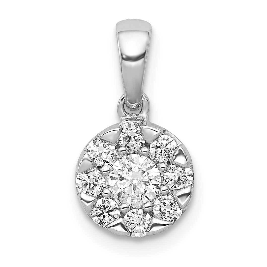 1/2Ct. Diamond Circle Cluster Pendant 14k White Gold PM4750-050-WA, MPN: PM4750-050-WA, 883957511559