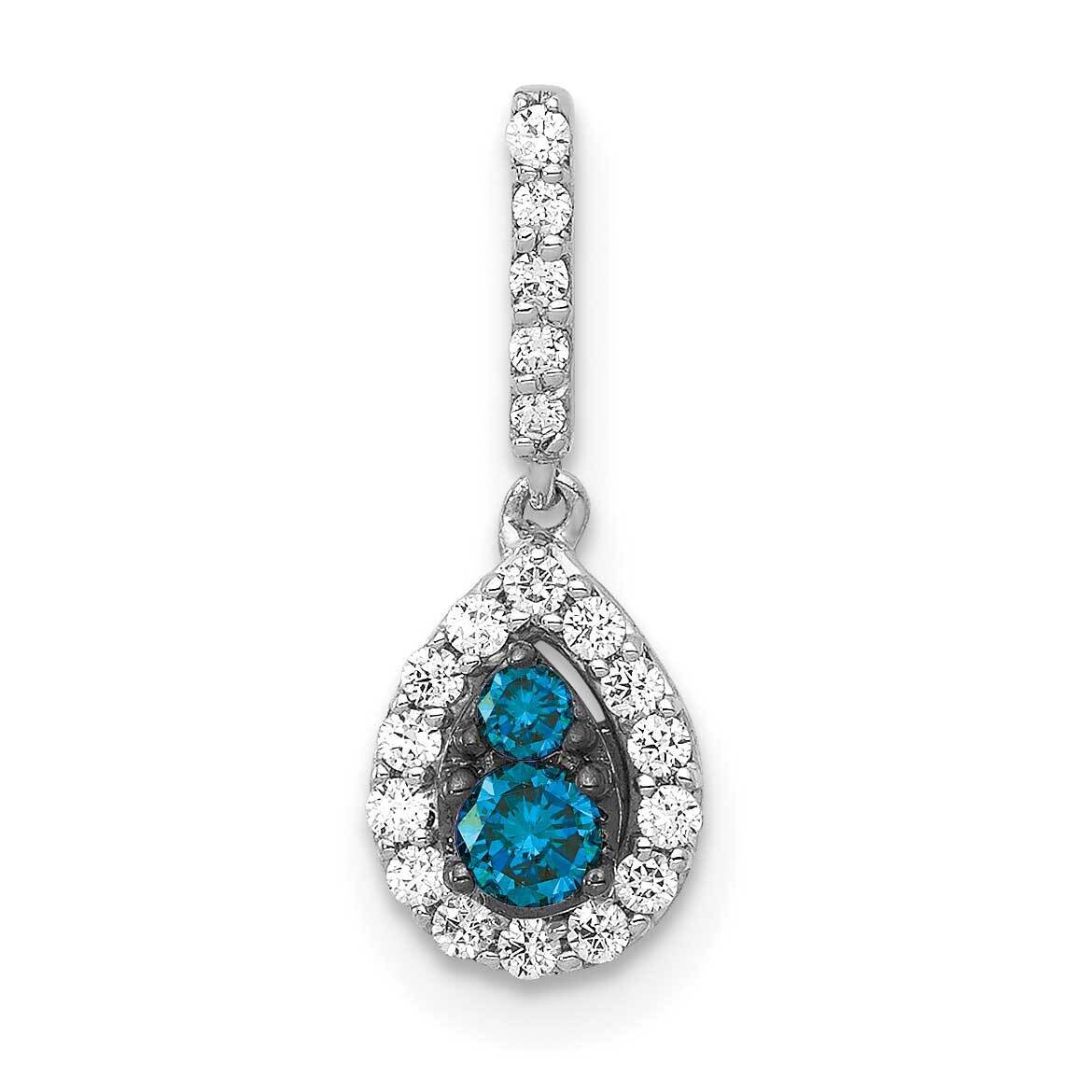 1/4Ct. Blue/White Diamond Teardrop Pendant 14k White Gold PM4765-BD-025-WA, MPN: PM4765-BD-025-WA, …
