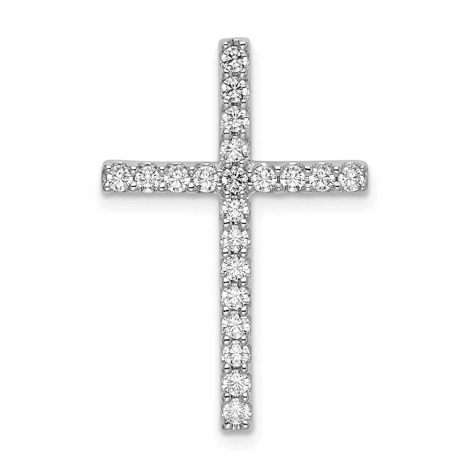 Lab Grown Diamond Si1/Si2, G H I, Cross Pendant 10k White Gold PM4979-050-0WLG, MPN: PM4979-050-0WL…