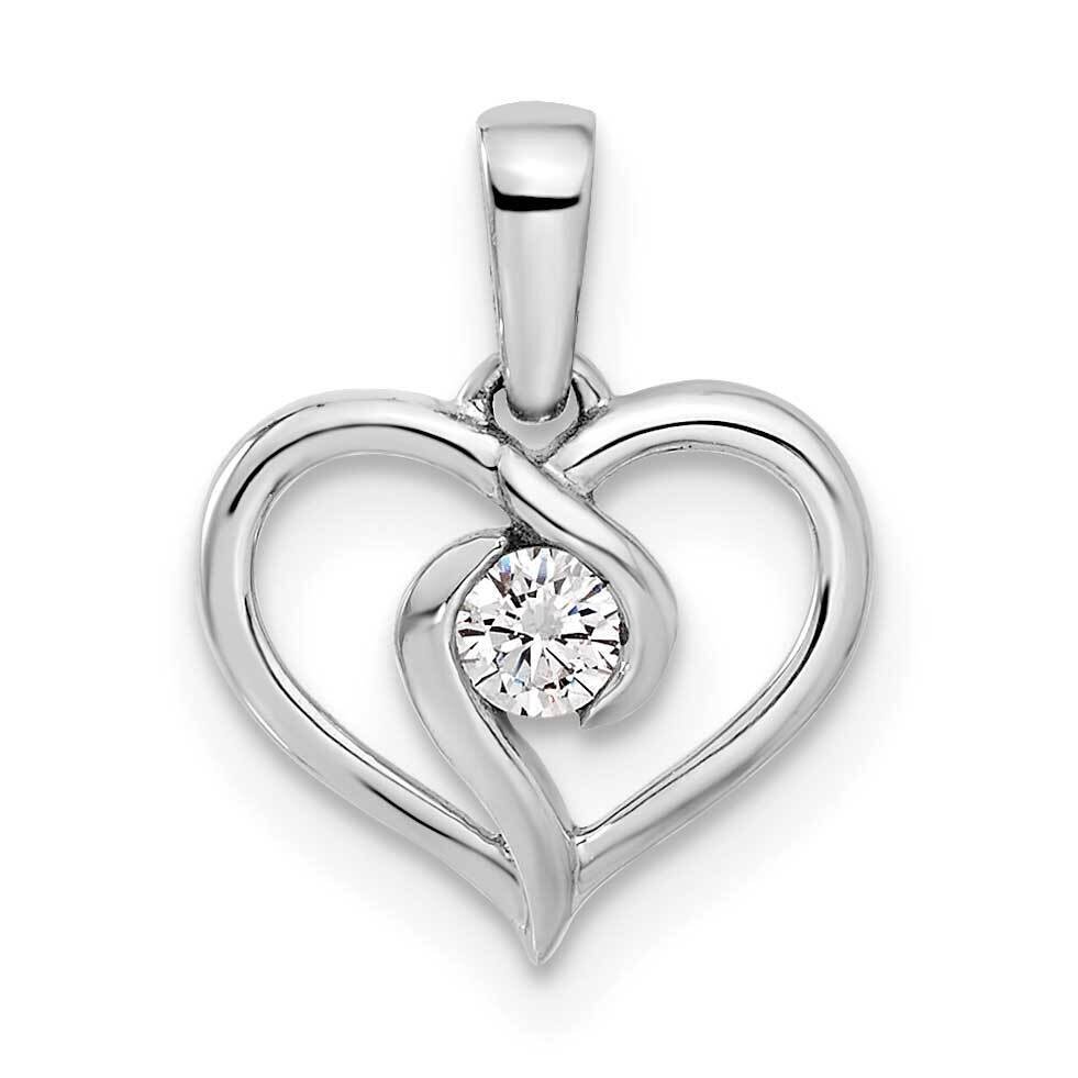 Si1/Si2, G H I, Heart Pendant 14k White Gold Lab Grown Diamond PM5922-010-WLG, MPN: PM5922-010-WLG,…