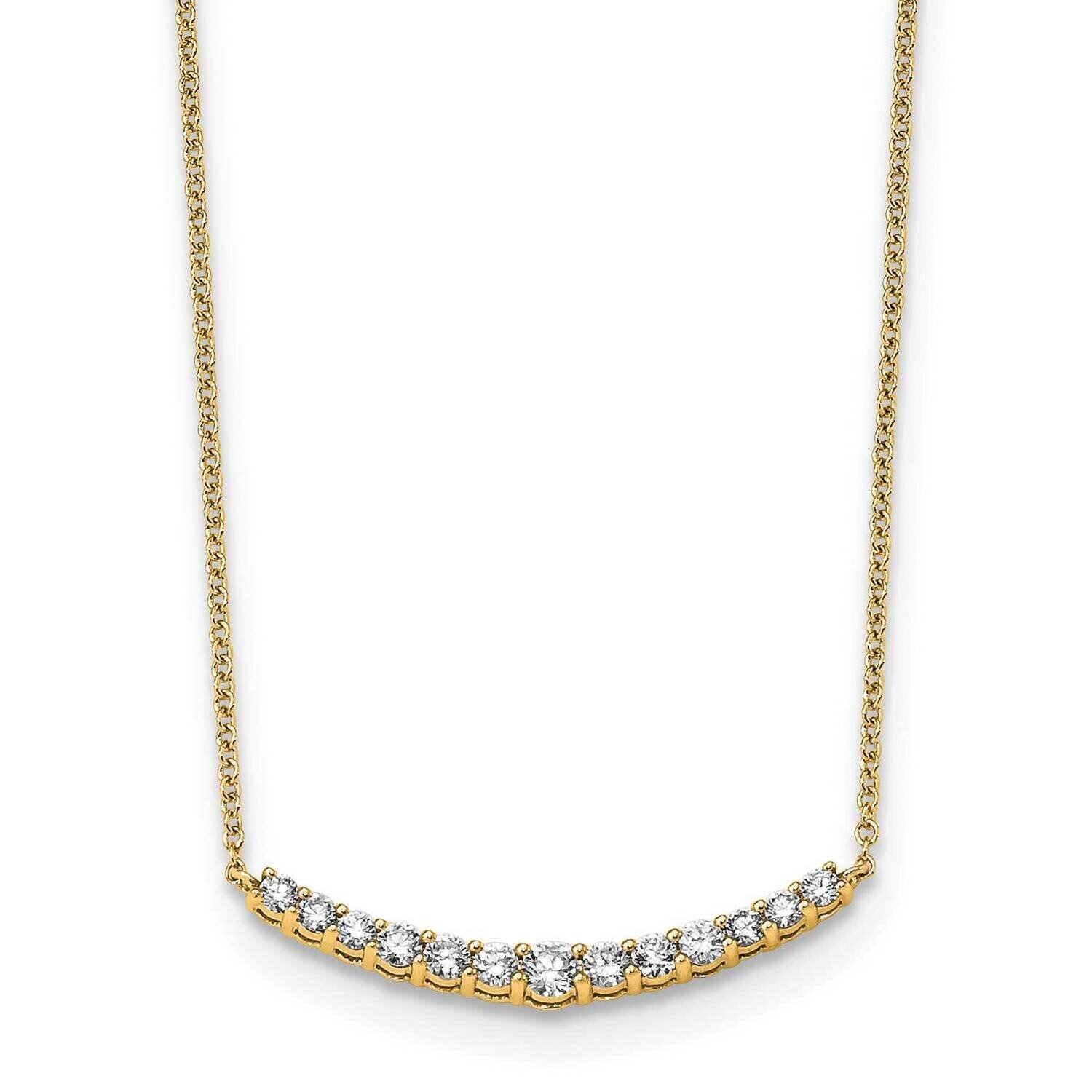 Vs/Si, D E F, Pendant with Chain 18 Inch 14k Gold Lab Grown Diamond PM5927-050-YLD, MPN: PM5927-050…