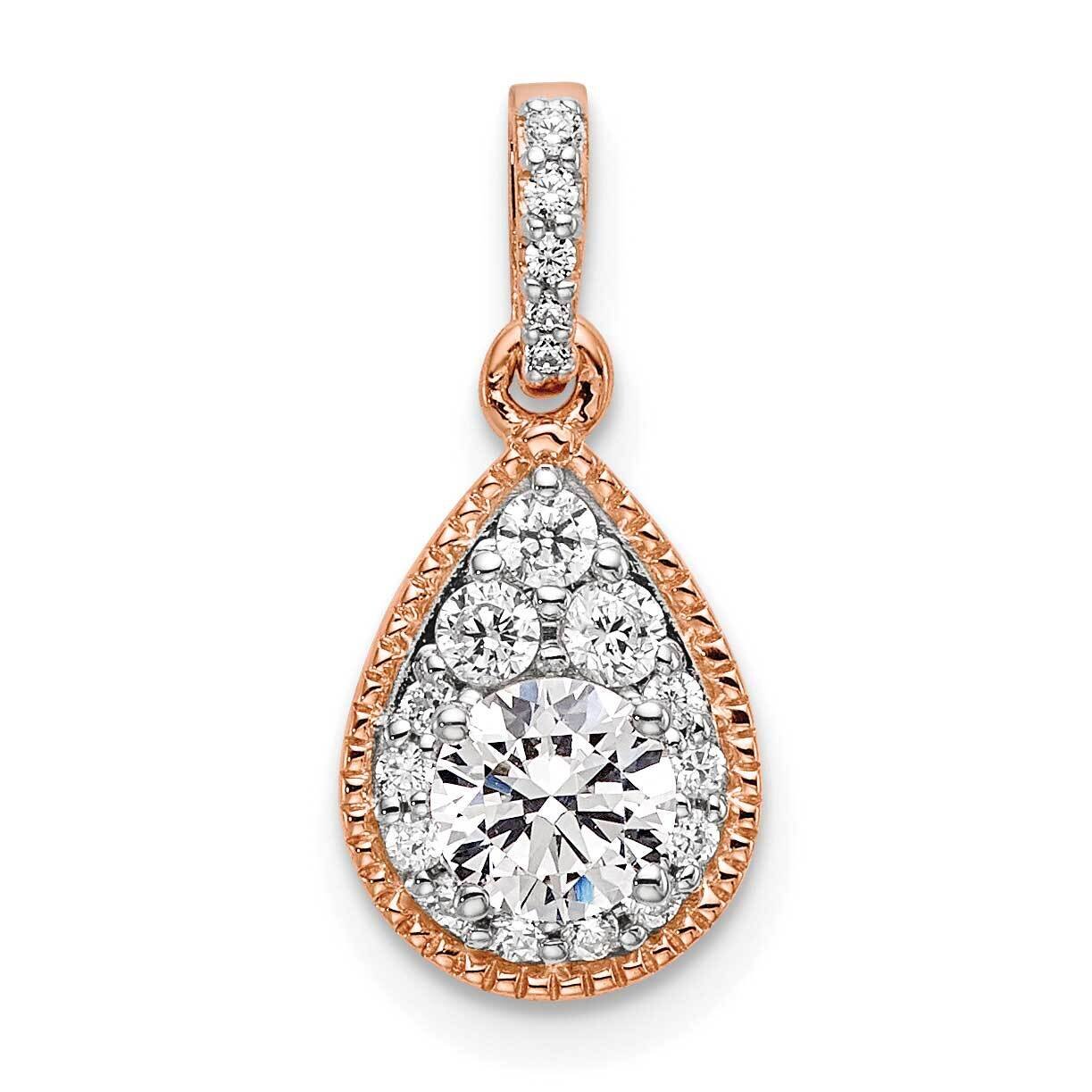 Si1/Si2, G H I, Complete Teardrop Pendant 14k Gold Lab Grown Diamond PM6536-050-RLG, MPN: PM6536-05…