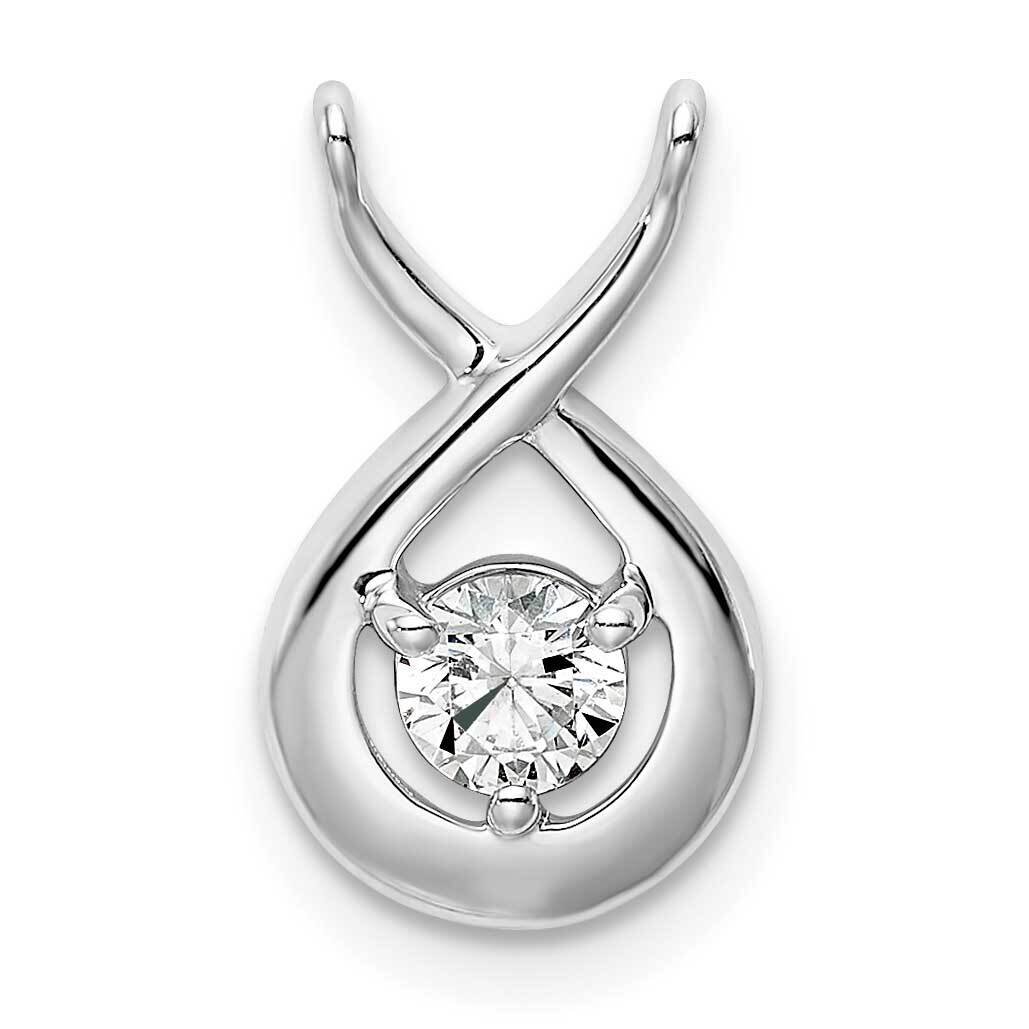 Si1/Si2, G H I, Teardrop Chain Slide 14k White Gold Lab Grown Diamond PM6587-020-WLG, MPN: PM6587-0…