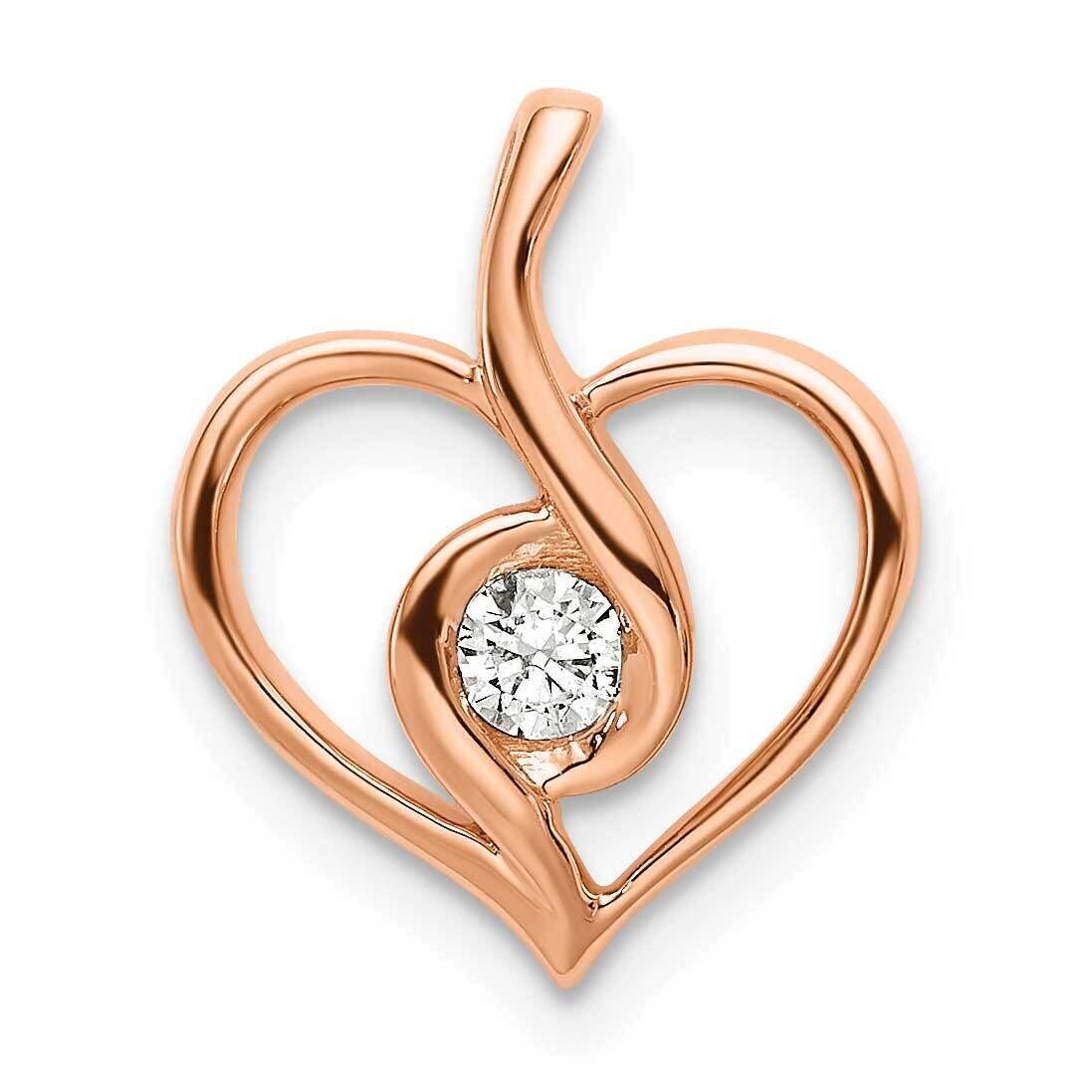 Si1/Si2, G H I, Bezel Open Heart Pendant 14k Gold Lab Grown Diamond PM6599-010-RLG, MPN: PM6599-010…