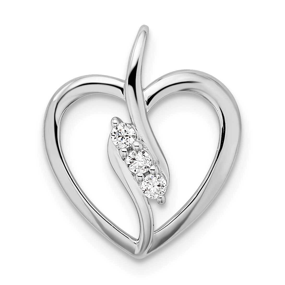 Si1/Si2, G H I, Open Heart Pendant 14k White Gold Lab Grown Diamond PM6918-009-WLG, MPN: PM6918-009…