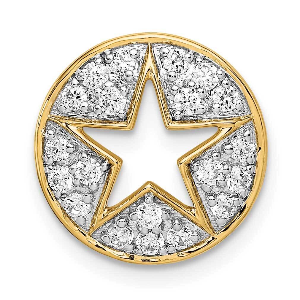 Si1/Si2, G H I, Circle Cut-Out Star Pendant 14k Gold Lab Grown Diamond PM7925-033-YLG, MPN: PM7925-…