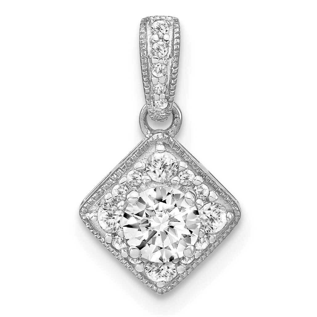 Si1/Si2, G H I, Complete Square Vintage Pendant 14k White Gold Lab Grown Diamond PM7980-050-WLG, MP…