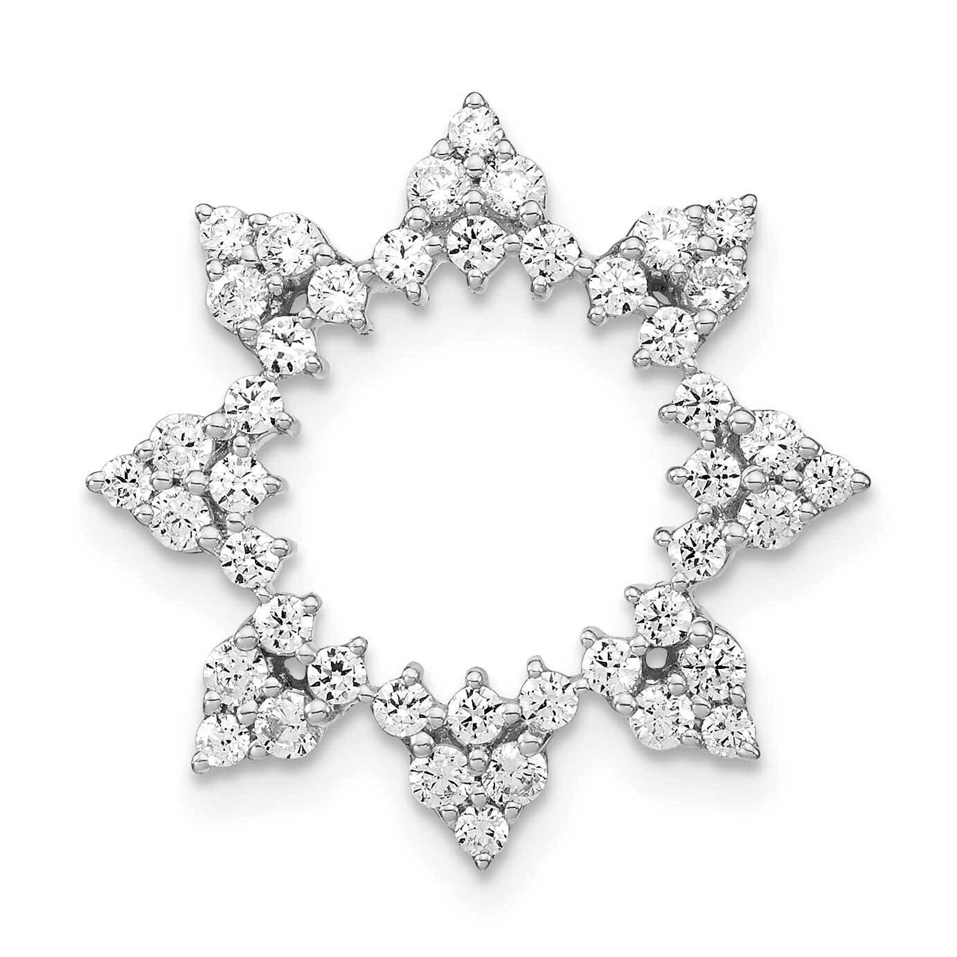 Si1/Si2, G H I, Fancy Circle Chain Slide 14k White Gold Lab Grown Diamond PM7984-075-WLG, MPN: PM79…