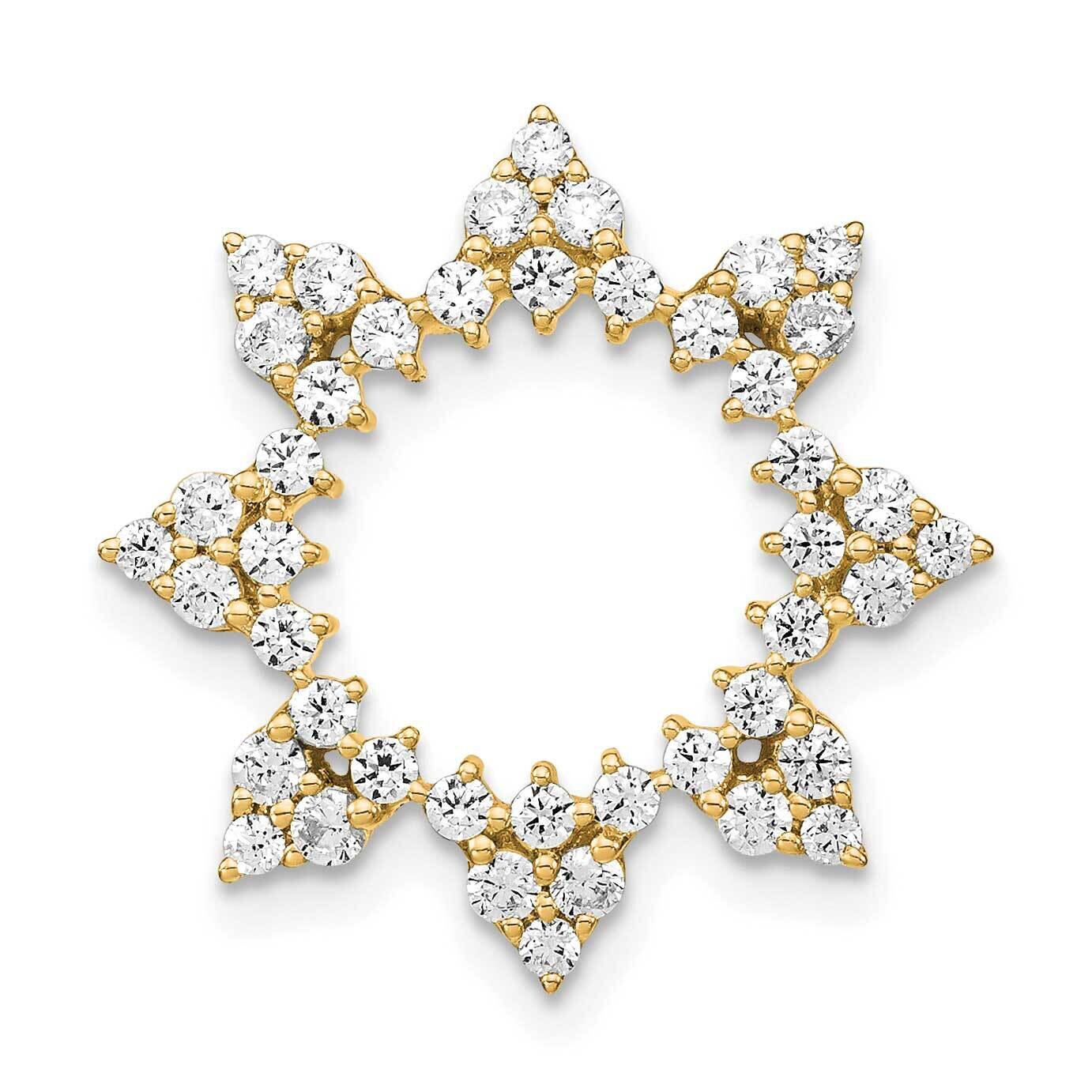 Si1/Si2, G H I, Fancy Circle Chain Slide 14k Gold Lab Grown Diamond PM7984-075-YLG, MPN: PM7984-075…